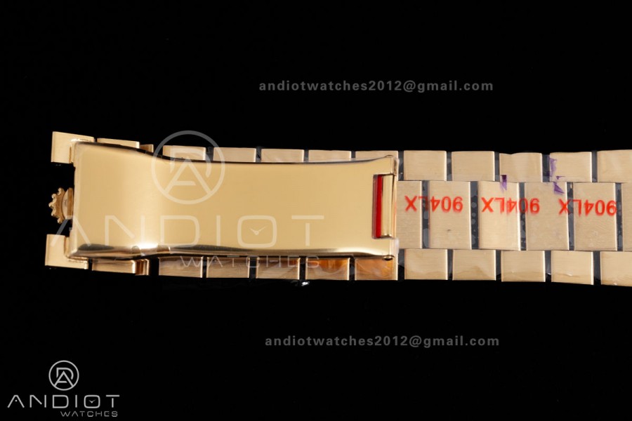 DayDate 40 YG 1:1 Best Edition White MOP Crystal Dial on President Bracelet VR3255 V8 (Gain Weight)