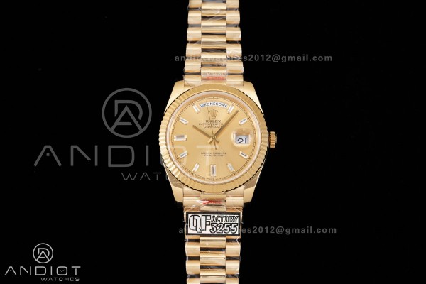 DayDate 40 YG 1:1 Best Edition YG Crystal Dial on ...
