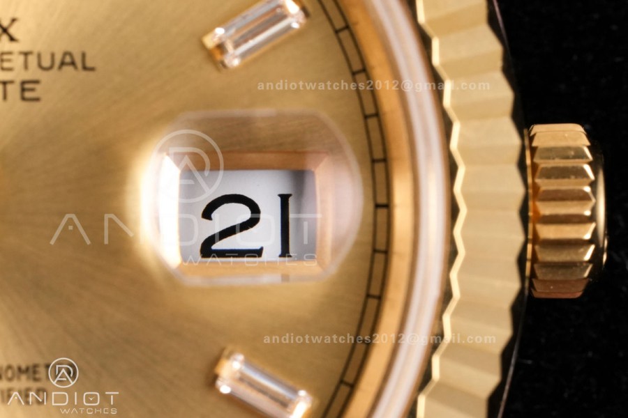 DayDate 40 YG 1:1 Best Edition YG Crystal Dial on President Bracelet VR3255 V8 (Gain Weight)