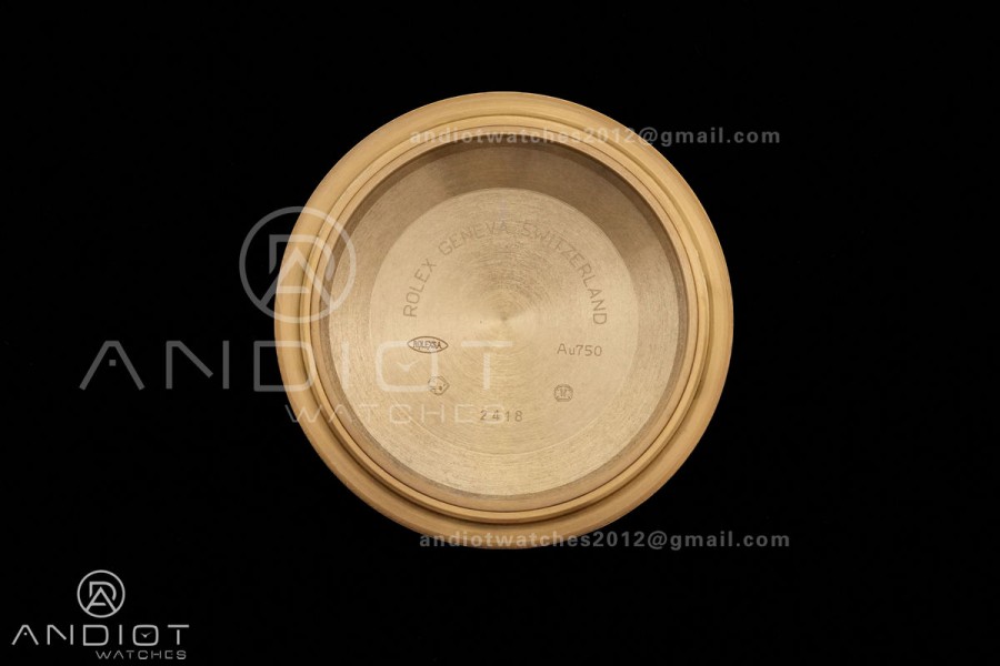 DayDate 40 YG QF 1:1 Best Edition YG Stick Dial on President Bracelet VR3255 V8 (Gain Weight)