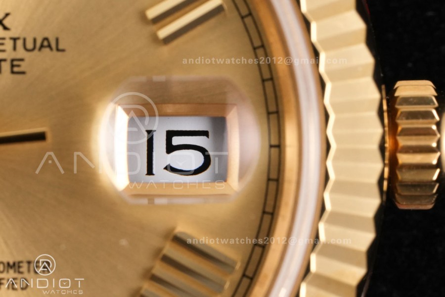 DayDate 40 YG 1:1 Best Edition YG Roman Dial on President Bracelet VR3255 V8 (Gain Weight)