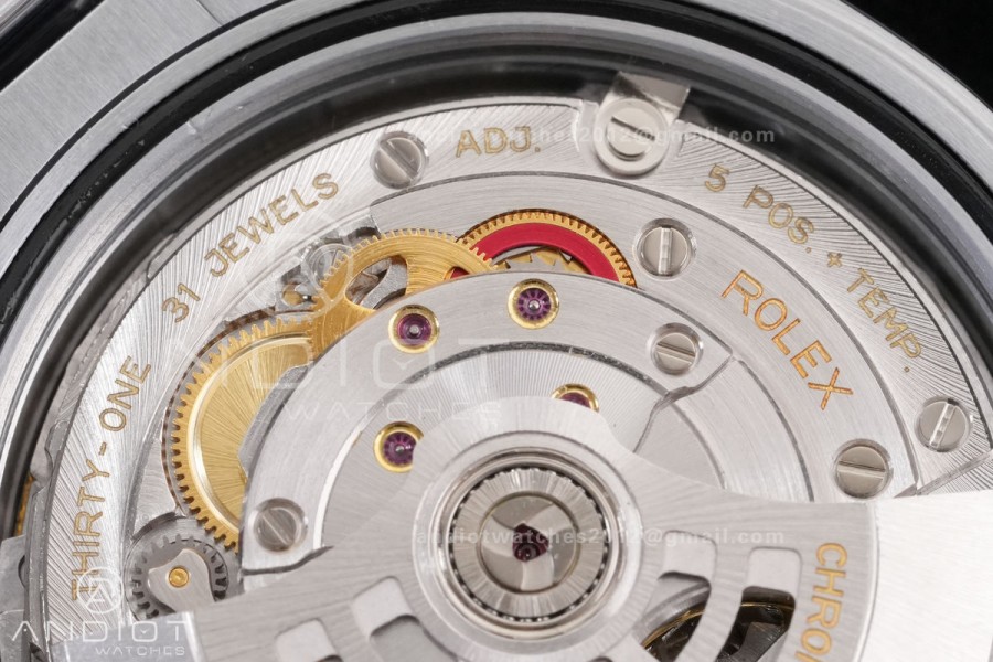 DayDate 40 SS QF 1:1 Best Edition Black Crystal Dial on President Bracelet VR3255 V8 (Gain Weight)