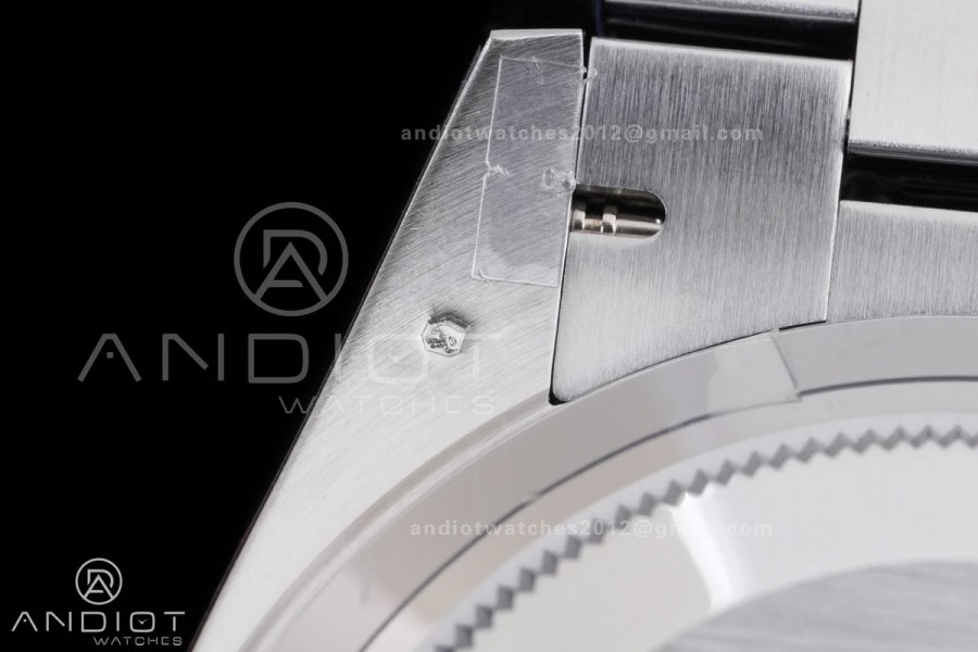 DayDate 40 SS QF 1:1 Best Edition Black Crystal Dial on President Bracelet VR3255 V8 (Gain Weight)