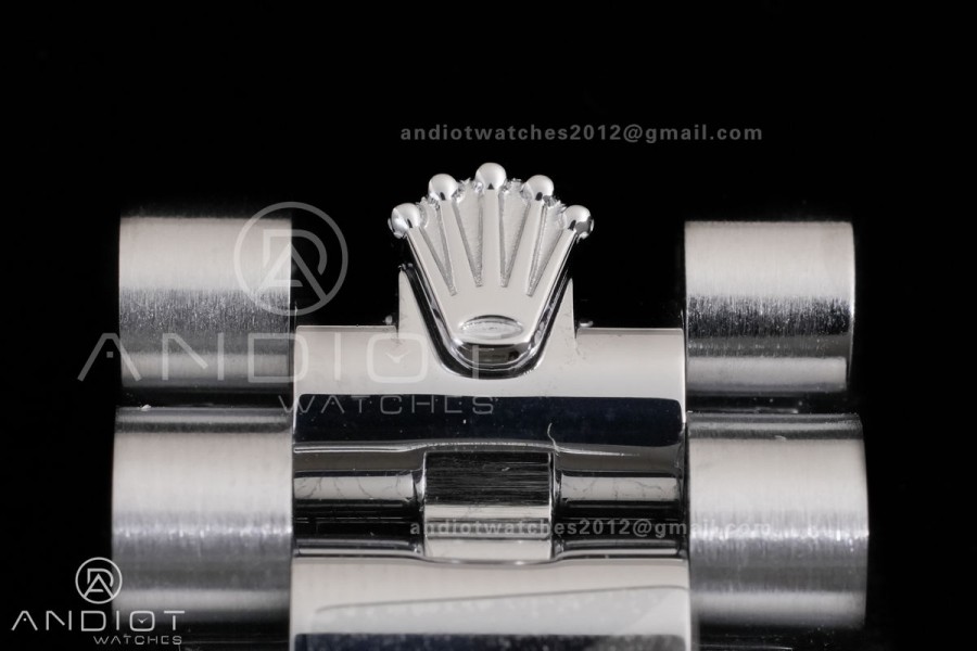 DayDate 40 SS QF 1:1 Best Edition Black Crystal Dial on President Bracelet VR3255 V8 (Gain Weight)