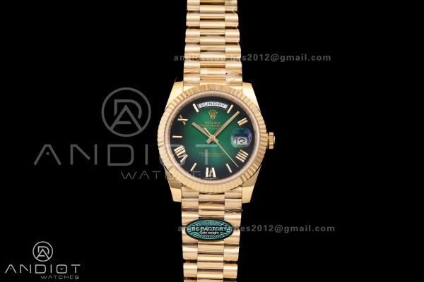 Day Date 40 YG 228238 RCF 1:1 Best Edition Green O...