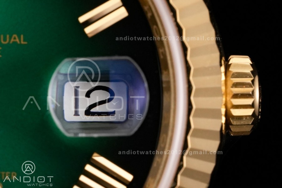 Day Date 40 YG 228238 RCF 1:1 Best Edition Green Ombre Dial on President Bracelet VR3255 (211g)