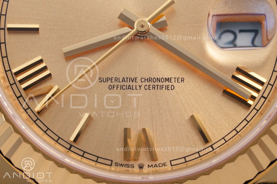 Day Date 40 YG 228238 RCF 1:1 Best Edition YG Roman Dial on President Bracelet VR3255 (211g)