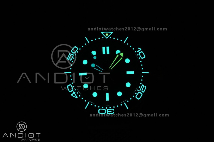 Seamaster 300M Diver Titanium/Bronze Gold VSF 1:1 Best Edition Green Dial on Titanium Mesh Bracelet Asian Super Clone 8806