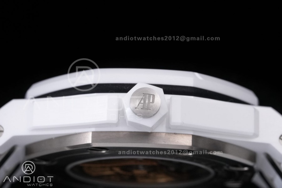 Royal Oak Offshore Diver 15707 White Ceramic APSF 1:1 Best Edition SA3120 Super Clone