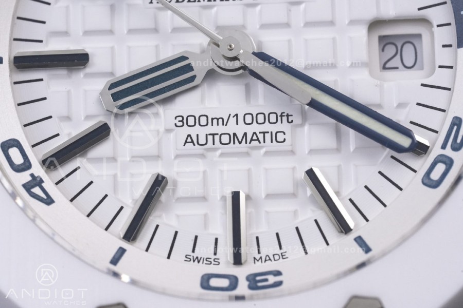 Royal Oak Offshore Diver 15707 White Ceramic APSF 1:1 Best Edition SA3120 Super Clone