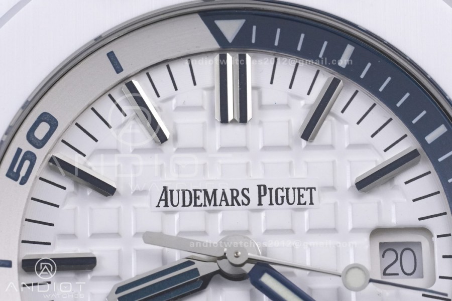 Royal Oak Offshore Diver 15707 White Ceramic APSF 1:1 Best Edition SA3120 Super Clone