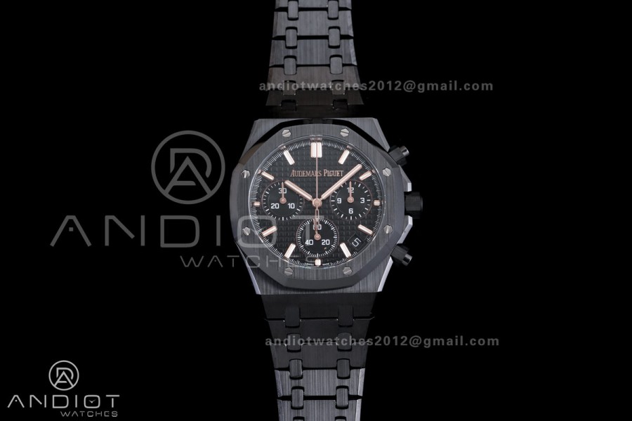 Royal Oak Chrono 26240 Black Ceramic APSF 1:1 Best Edition on Ceramic Bracelet SA4401 Super Clone V2 (Free Sprung)