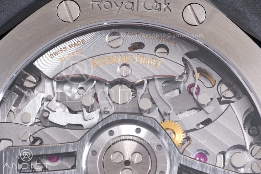 Royal Oak Chrono 26240 Black Ceramic APSF 1:1 Best Edition on Ceramic Bracelet SA4401 Super Clone V2 (Free Sprung)