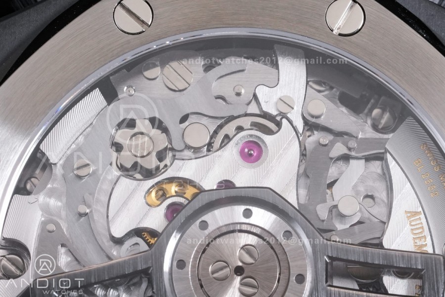 Royal Oak Chrono 26240 Black Ceramic APSF 1:1 Best Edition on Ceramic Bracelet SA4401 Super Clone V2 (Free Sprung)