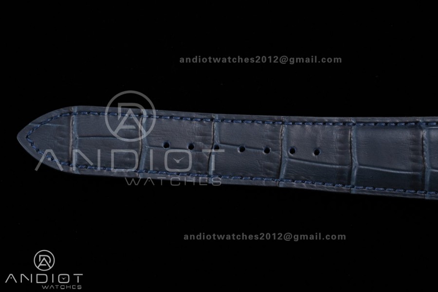 Master Ultra Thin Tourbillon 13234E1 APSF Best Edition on Blue Leather Strap