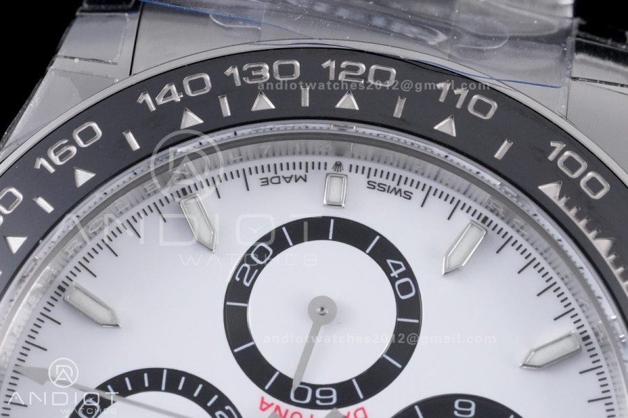 Daytona 126500 BTF 1:1 Best Edition 904L Steel White Dial on SS Bracelet DD4131