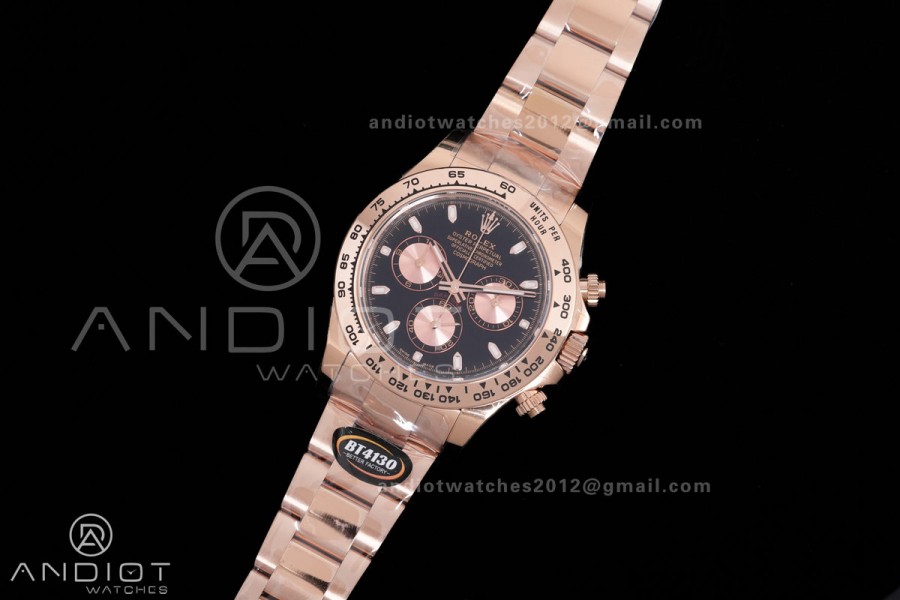 Daytona 116505 BTF 1:1 Best Edition Black/RG Dial on RG Bracelet SA4130