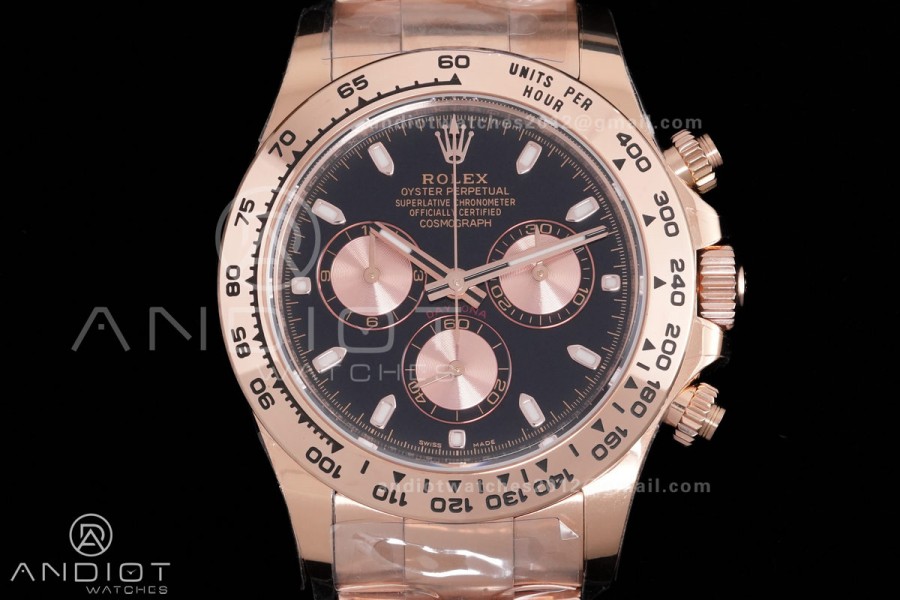 Daytona 116505 BTF 1:1 Best Edition Black/RG Dial on RG Bracelet SA4130