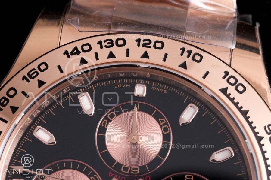 Daytona 116505 BTF 1:1 Best Edition Black/RG Dial on RG Bracelet SA4130