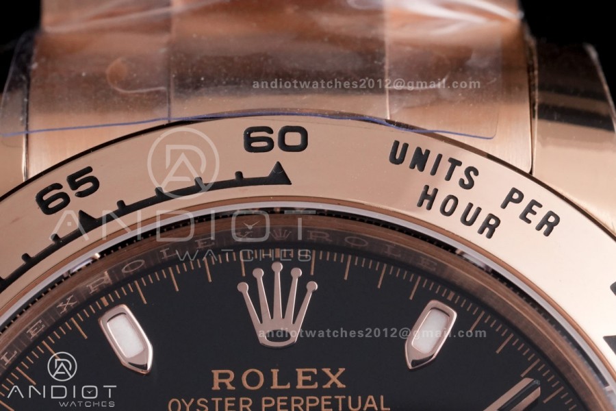 Daytona 116505 BTF 1:1 Best Edition Black/RG Dial on RG Bracelet SA4130