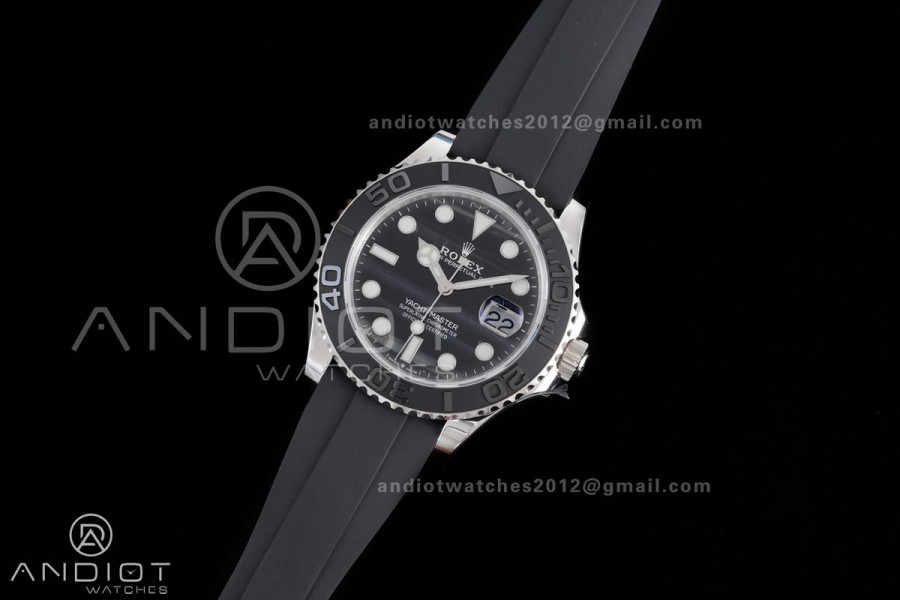 Yacht-Master 42mm 226659 Gold Factory 1:1 Best Edition Ceramic Bezel Falcon's Eye Dial on Oyster flex Strap VR3235 (Tungsten Heavy Version)