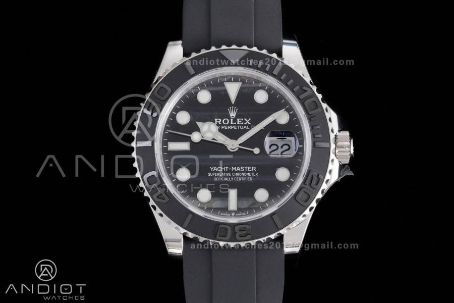 Yacht-Master 42mm 226659 Gold Factory 1:1 Best Edition Ceramic Bezel Falcon's Eye Dial on Oyster flex Strap VR3235 (Tungsten Heavy Version)