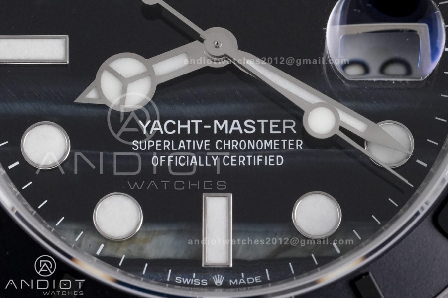 Yacht-Master 42mm 226659 Gold Factory 1:1 Best Edition Ceramic Bezel Falcon's Eye Dial on Oyster flex Strap VR3235 (Tungsten Heavy Version)