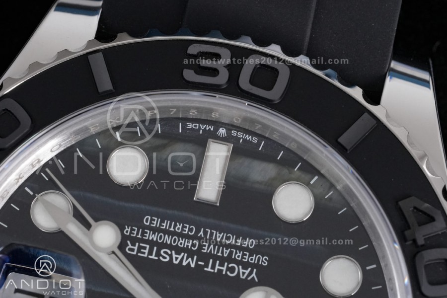 Yacht-Master 42mm 226659 Gold Factory 1:1 Best Edition Ceramic Bezel Falcon's Eye Dial on Oyster flex Strap VR3235 (Tungsten Heavy Version)