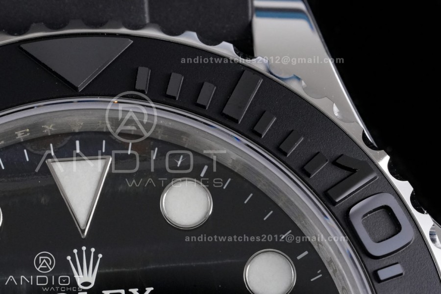 Yacht-Master 42mm 226659 Gold Factory 1:1 Best Edition Ceramic Bezel Falcon's Eye Dial on Oyster flex Strap VR3235 (Tungsten Heavy Version)