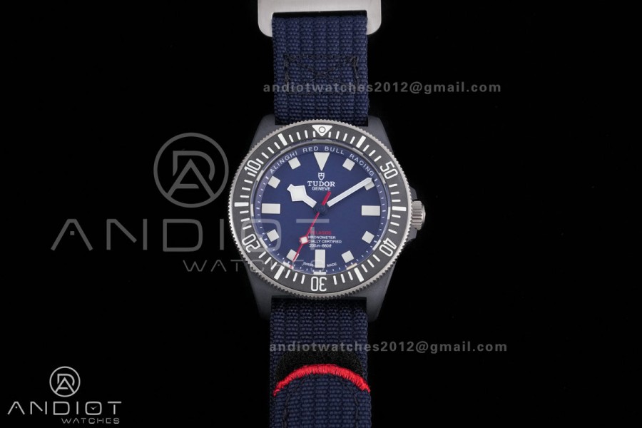 Pelagos FXD m25707kn M+F 1:1 Best Edition Blue Dial on Blue Nylon Strap 8N24