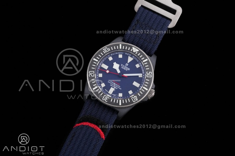 Pelagos FXD m25707kn M+F 1:1 Best Edition Blue Dial on Blue Nylon Strap 8N24