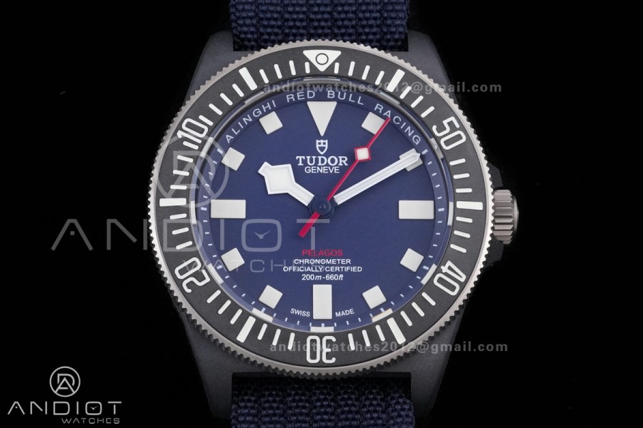 Pelagos FXD m25707kn M+F 1:1 Best Edition Blue Dial on Blue Nylon Strap 8N24