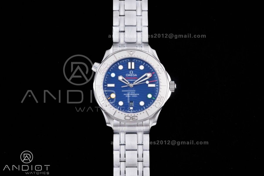 VS Factory V4 Seamaster Diver 300m Beijing 2022 Special Edition 522.30.42.20.03.001