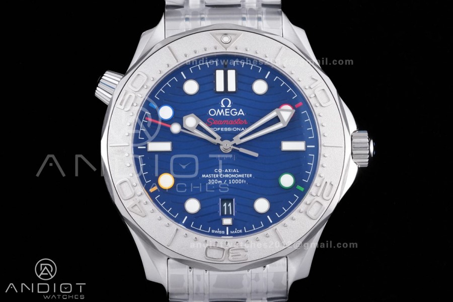 VS Factory V4 Seamaster Diver 300m Beijing 2022 Special Edition 522.30.42.20.03.001