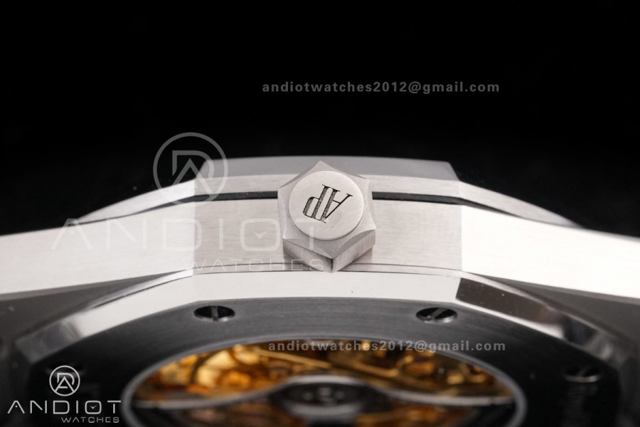 Royal Oak 41mm Openworked 15407 SS THBF 1:1 Best Edition Salmon Dial on SS Bracelet SA3132 V2