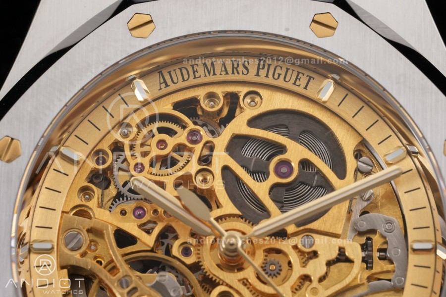 Royal Oak 41mm Openworked 15407 SS THBF 1:1 Best Edition Salmon Dial on SS Bracelet SA3132 V2