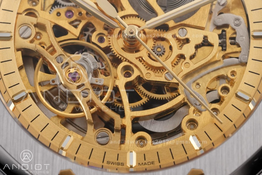 Royal Oak 41mm Openworked 15407 SS THBF 1:1 Best Edition Salmon Dial on SS Bracelet SA3132 V2