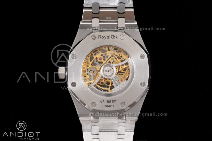 Royal Oak 41mm Openworked 15407 SS THBF 1:1 Best Edition Salmon Dial on SS Bracelet SA3132 V2