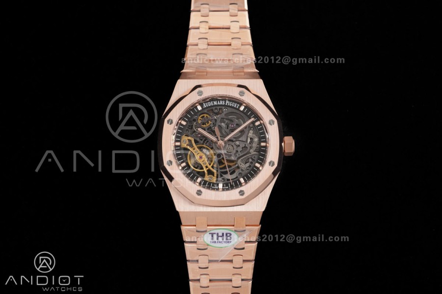 Royal Oak 41mm Openworked 15407 RG THBF 1:1 Best Edition on RG Bracelet SA3132 V2