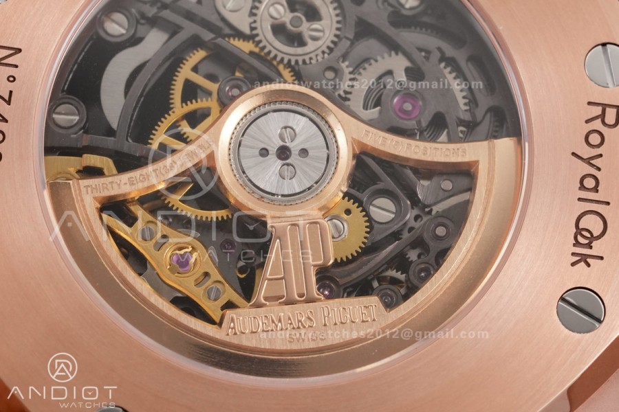 Royal Oak 41mm Openworked 15407 RG THBF 1:1 Best Edition on RG Bracelet SA3132 V2