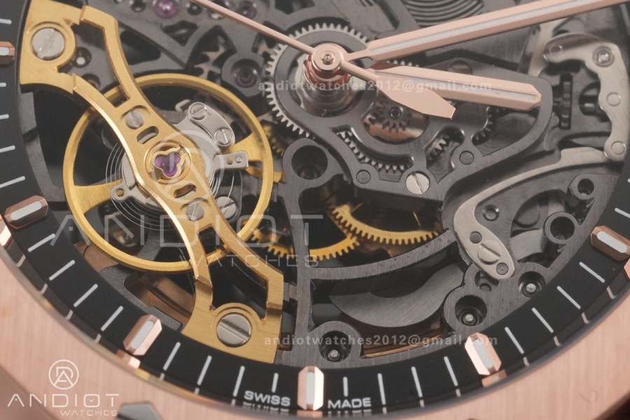 Royal Oak 41mm Openworked 15407 RG THBF 1:1 Best Edition on RG Bracelet SA3132 V2