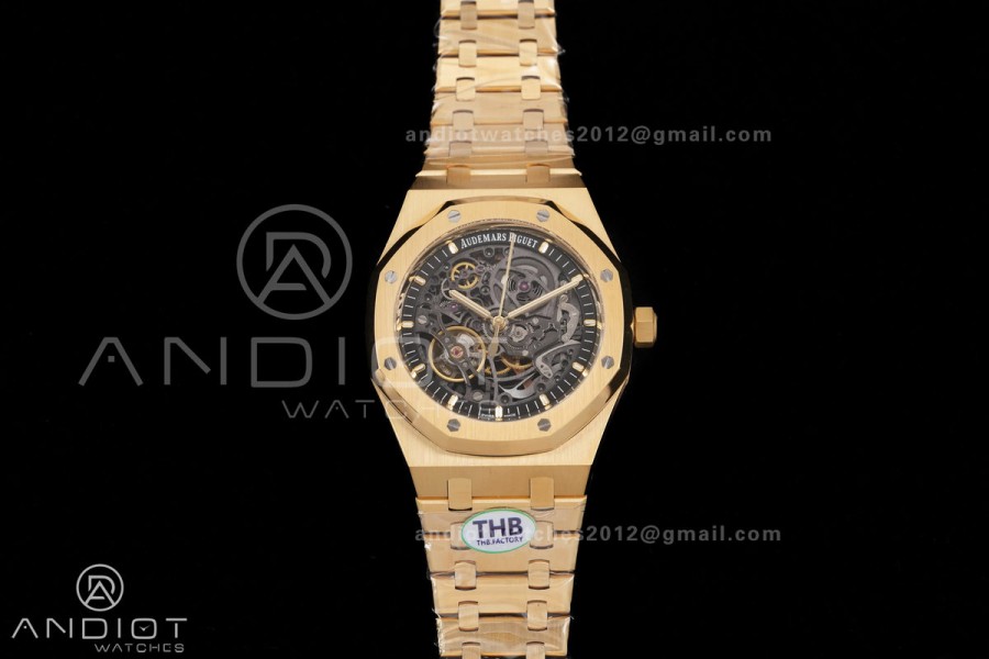 Royal Oak 41mm Openworked 15407 YG THBF 1:1 Best Edition on YG Bracelet SA3132 V2