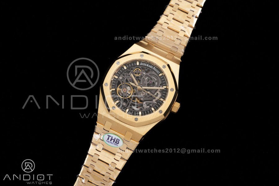 Royal Oak 41mm Openworked 15407 YG THBF 1:1 Best Edition on YG Bracelet SA3132 V2