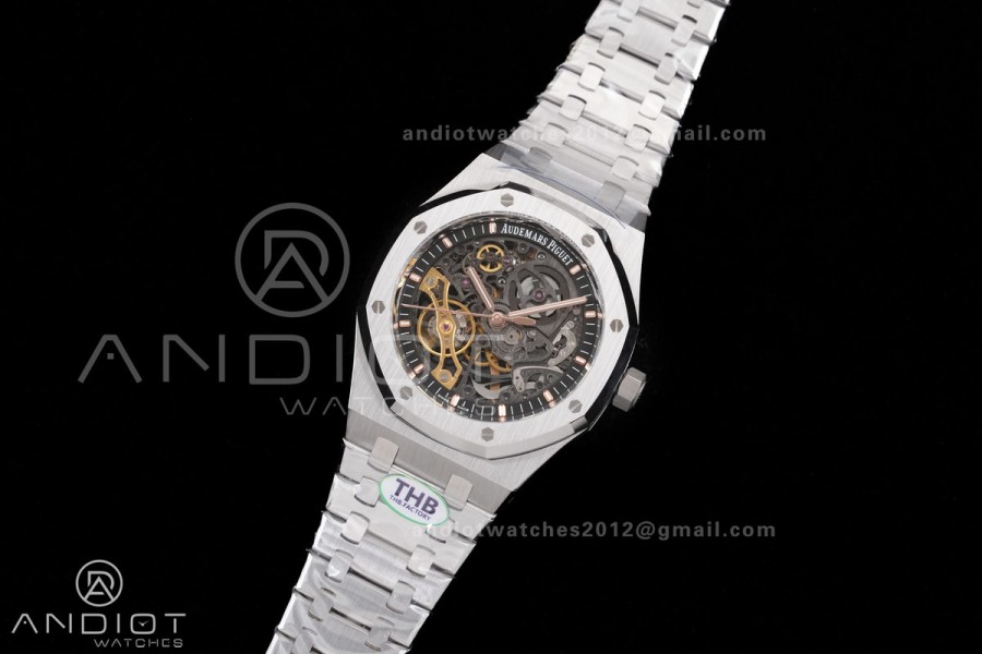 Royal Oak 41mm Openworked 15407 SS THBF 1:1 Best Edition on SS Bracelet SA3132 V2