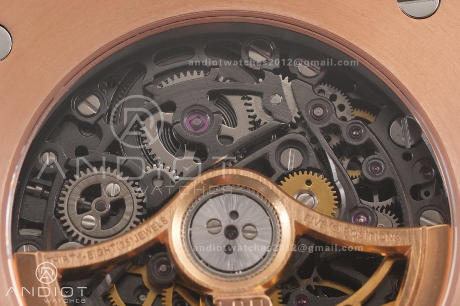 Royal Oak 41mm Frosted 15412 RG THBF 1:1 Best Edition Rainbow Bezel on RG Bracelet SA3132 V2