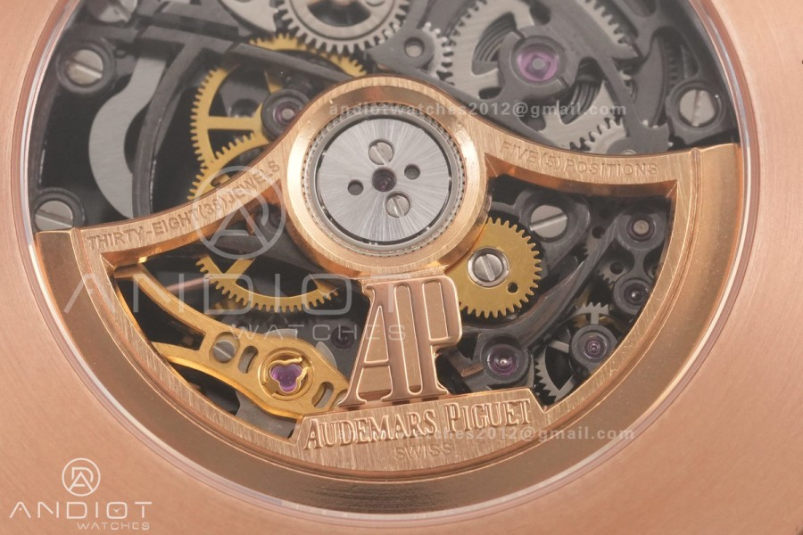 Royal Oak 41mm Frosted 15412 RG THBF 1:1 Best Edition Rainbow Bezel on RG Bracelet SA3132 V2