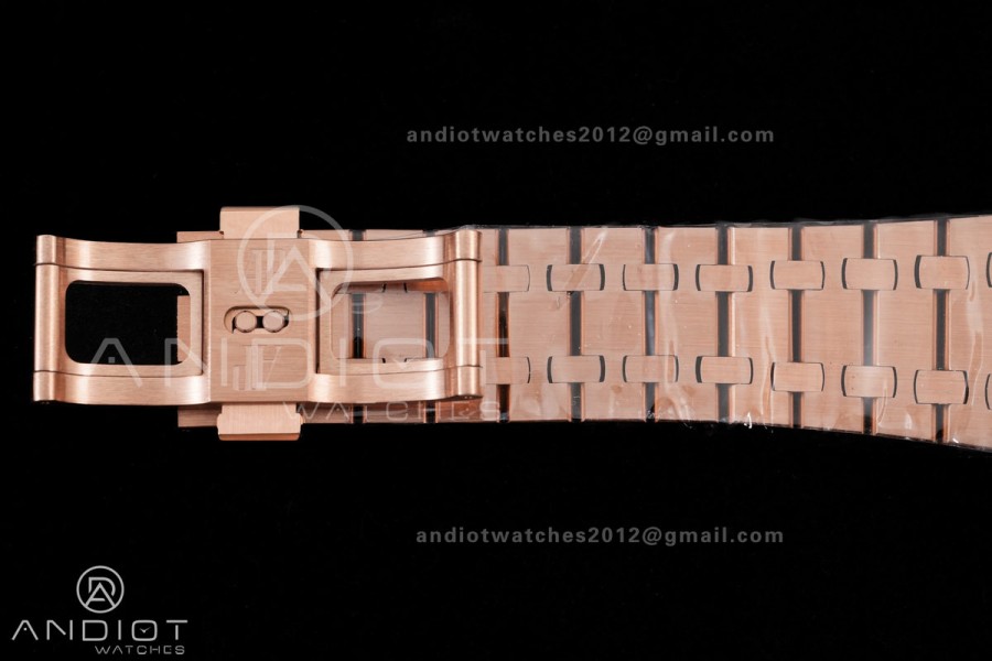Royal Oak 41mm Frosted 15412 RG THBF 1:1 Best Edition Rainbow Bezel on RG Bracelet SA3132 V2