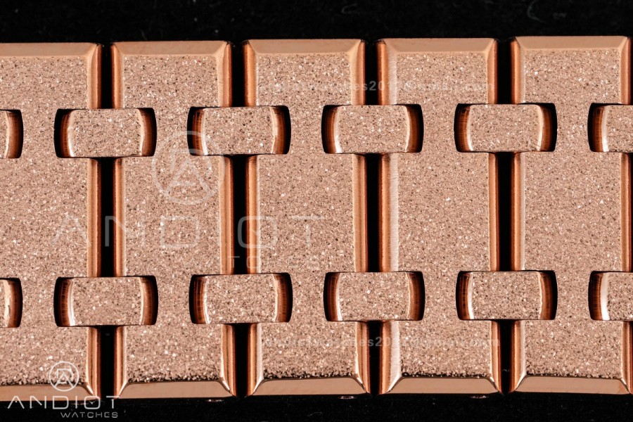 Royal Oak 41mm Frosted 15412 RG THBF 1:1 Best Edition Rainbow Bezel on RG Bracelet SA3132 V2