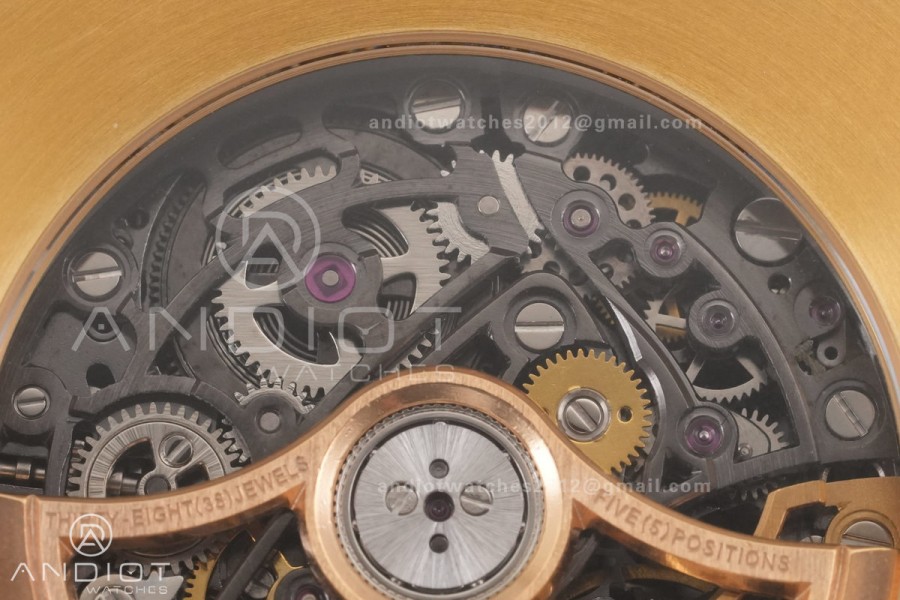 Royal Oak 41mm Frosted 15412 YG THBF 1:1 Best Edition Rainbow Bezel on RG Bracelet SA3132 V2