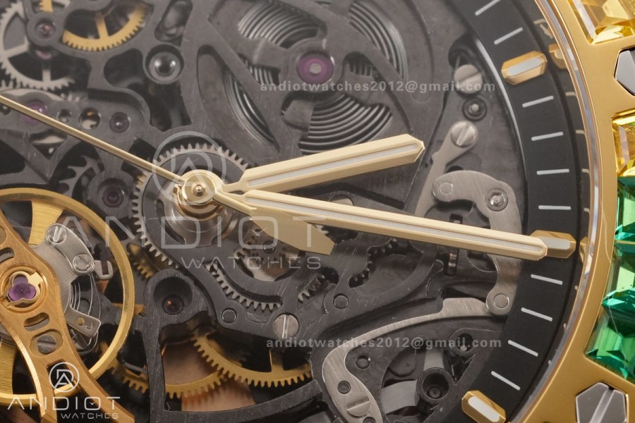 Royal Oak 41mm Frosted 15412 YG THBF 1:1 Best Edition Rainbow Bezel on RG Bracelet SA3132 V2